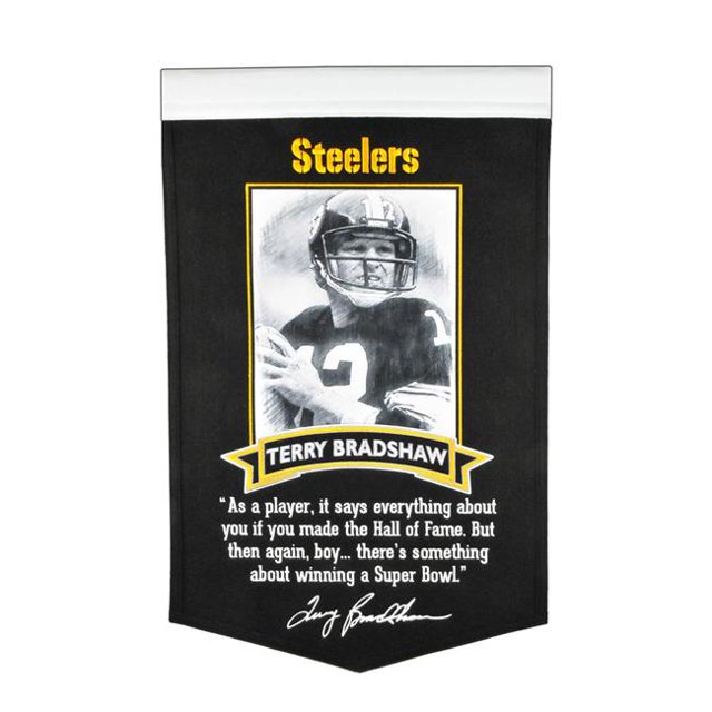 Winning Streak Sports 81011 Bradshaw Steelers Icon Collection Banner