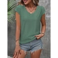 thumbnail image 3 of Zeagoo Flowy Tank Tops for Women Casual Eyelet Summmer Tops Cute Loose Fit V Neck Casual Cap Sleeve Shirts, 3 of 5