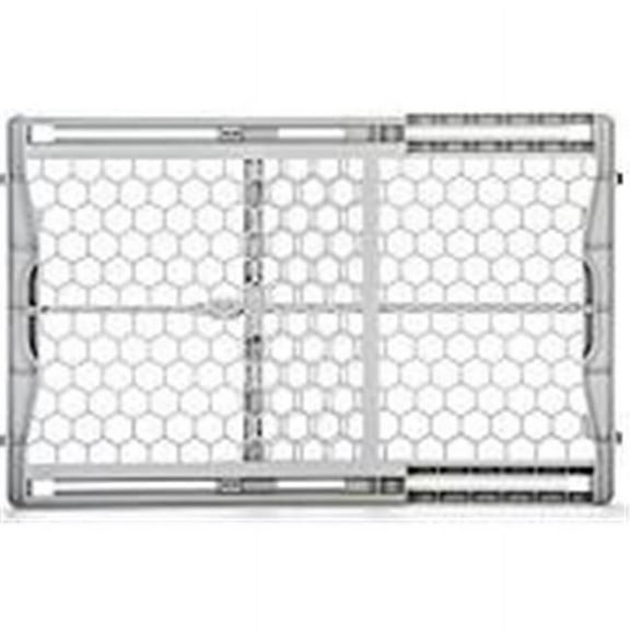 Carlson Pet Products DS Easy Fit Plastic Adjustable Wide Pet Gate - White - Fits openings 29-34 inches wide and 23 inches tall
