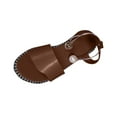 thumbnail image 2 of Viluyesy Womens Flat Sandals, Open Toe 2025 Summer New Style Ankle Buckle Summer Casual Shoes Brown, 2 of 8