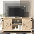 thumbnail image 6 of Homall Farmhouse TV Stand for 65 Inch TVs, Oak Wood Entertainment Center with Storage Cabinet & Cable Management, 6 of 9
