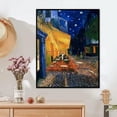 thumbnail image 4 of HFDF Vcent Van Gogh Canvas Wall Art Cafe Terrace At Night Patg Classic Artwork Picture Prt for Home Decor 12x16inch Framed, 4 of 5