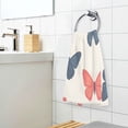 thumbnail image 3 of Yayeee 100% Cotton Hand Towels for Bathroom 16" x 28" Soft Absorbent Kitchen Towel, Orange Butterflies, 3 of 7