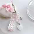 thumbnail image 4 of Fashion Pink Phone Charms Pendant Kawaii Cute Bowknot Bead Sweet Girl Keychain Y2K Peach Handmade Bag Pendant, 4 of 10