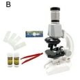 thumbnail image 1 of Kid Microscope Battery Powered High Magnification Science Experiment 100X/400X/1200X Biological Microscope Kit for School, 1 of 8