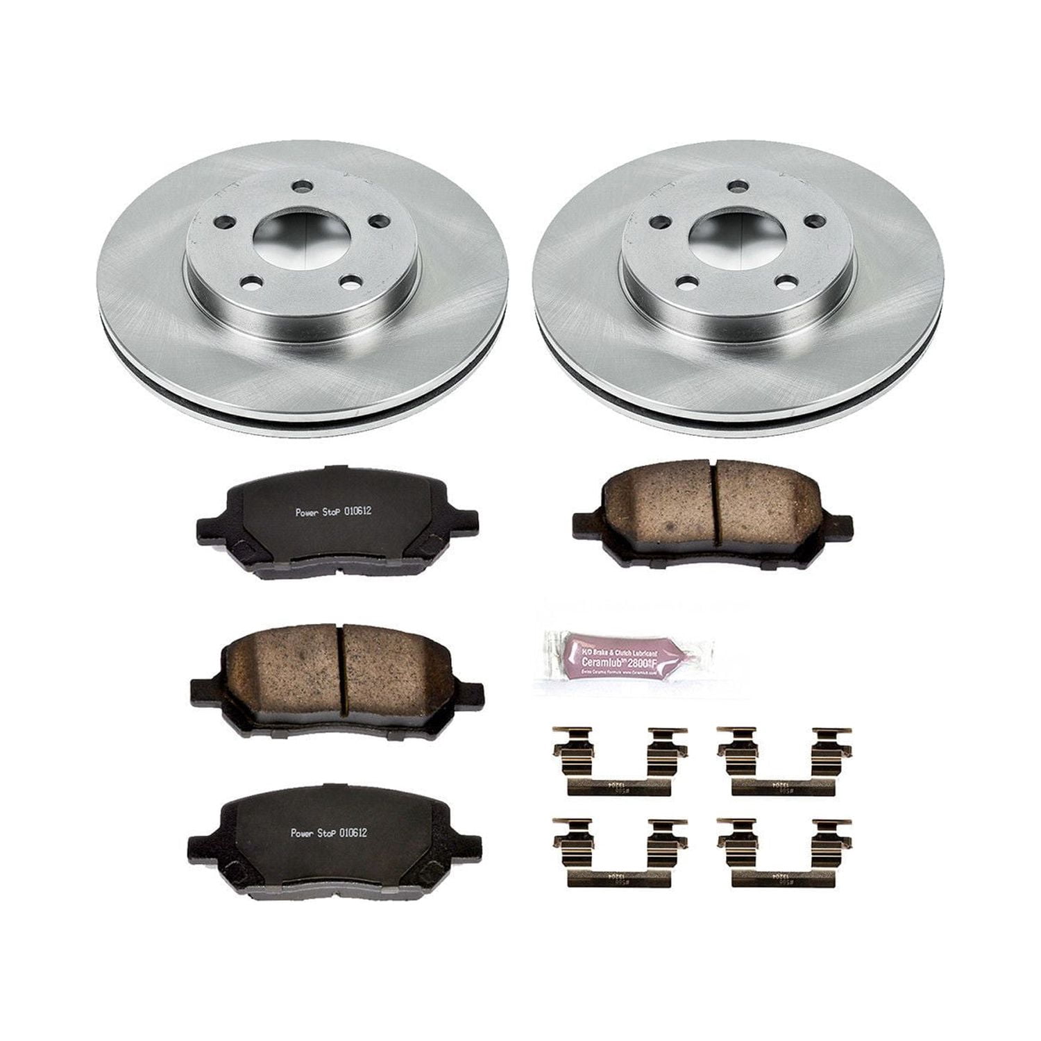 Power Stop Front Stock Replacement Brake Pad and Rotor Kit KOE2983
