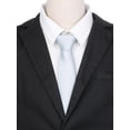 thumbnail image 4 of CORBATAS TEXTURIZADAS PARA HOMBRES DÍA DEL PADRE INSPIRE CHIC Color Sólido Clásico para Bodas Formales Tamaño Único Plata, 4 of 4