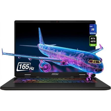 MSI Sword 17 HX Gaming Laptop, Intel i9-14900HX, 64 GB DDR5 RAM, 1 TB PCle SSD, 17.0" FHD+ (1920x1080) Display, Nvidia G-Force RTX 4070, RGB Backlit Keyboard, W11 Home, Cosmo Gray