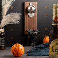 thumbnail image 4 of Magnetic Basketball Bottle Opener, Wooden Wall Mounted With Collector, 4 of 4