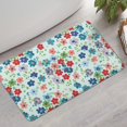 thumbnail image 2 of Pioneer Flower Floral Print Pattern Bathroom Rugs Mat, Non Slip Microfiber Bathroom Rug with Rubber Backing, Soft Mats for Bathroom Floor Tub Shower, 17"x30", 2 of 5