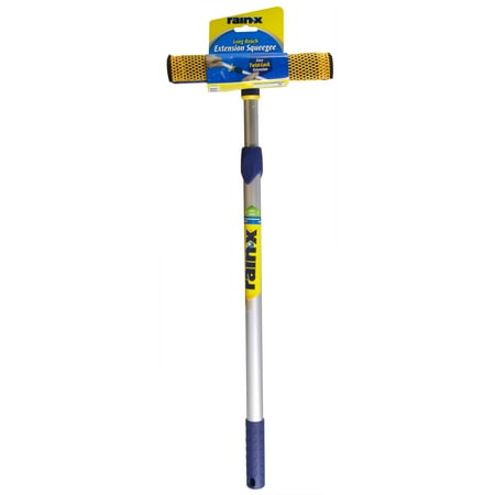 Rain-x 8" Windshield Squeegee Tool with 39" Extension, Blue/Yellow Color for Cleaning Your Windshield