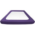 thumbnail image 4 of D.N.G. BEDDINGS 1 Piece Box Spring Cover - 100% Egyptian Cotton, 800 TC, Wrap Around 4 Sides Bed Skirt for Hotel & Home, Fits Box Springs up to 15 Inch - Cal King, Stripe Purple Color, 4 of 8
