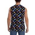 thumbnail image 4 of Haiem Men's Whales In Space Print Tank Tops Summer Sleeveless Cut Off Workout T-Shirts Fitness Vest Athletic Undershirts-3X-Large, 4 of 8