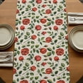 thumbnail image 5 of Table Runners 72 Inches Long Dress Scarves, Valentine's Day Farmhouse Kitchen Table Runner, Coffee Tablerunners, Red Roses Leaves Plants Spring Beige 16x72 Inch, 5 of 9