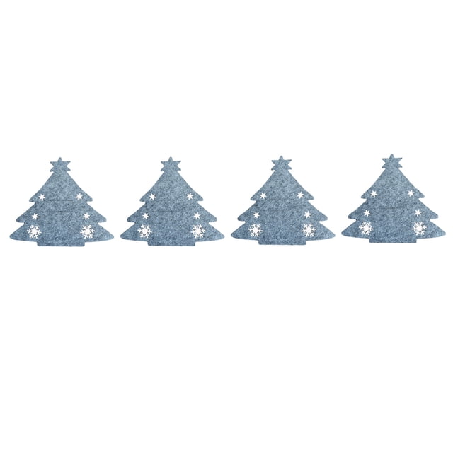Toystoory Bolsa de vajilla de Navidad de 4 piezas, decoración de de comedor, árbol de Navidad, fiesta, Hotel, cafetería, cubiertos, regalos, bolsa Kits de decoración para fiestas Toystoory HA068882-00B
