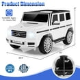 thumbnail image 3 of Costway Licensed Mercedes-Benz G500 Kids Ride-on Car 12V Battery Powered Ride-on Truck White, 3 of 10