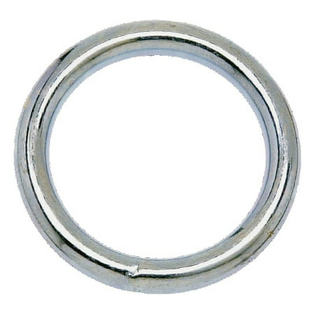 

10PC Campbell Chain T7665012 Welded Ring 1 Inch Inside Diameter Nickel Plated Steel