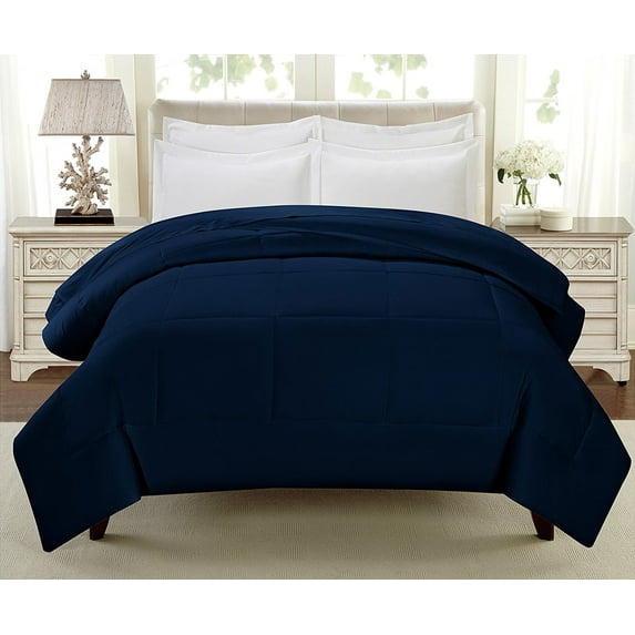 Unique Home Alternative Goose Down Clearance Comforter Soft Premium Color Duvet Covers Comforter Set (Full, Navy)