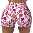 thumbnail image 2 of Fotbe Tulips Flowers Shorts Sin Costuras – Shorts Deportivos de Cintura Alta para Mujer, Elásticos para Gimnasio, Yoga, Running o Ciclismo-XX-Large, 2 of 8
