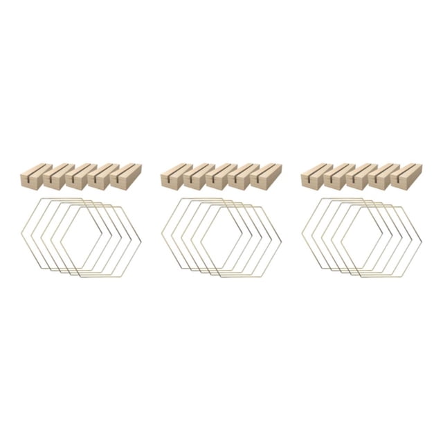 Bearachild Portable Metal Floral Hoop Crafts Hexagon Frame Garland for Wedding Festival Type1 NO1