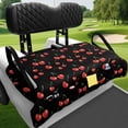 thumbnail image 4 of chaqlin Golf Cart Seat Covers Portable, Compatible with Golf Carts Sports, Golf Ball Golf Cart Seat Covers Fit for 2 Passenger Yamaha, Cherry Print Pattern, 4 of 8
