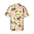 thumbnail image 3 of Balery Monkeys in the Jungle Print Men's Hawaiian Shirts Short Sleeve Beach Shirt Relaxed Fit Vacation Button Down Shirts-3X-Large, 3 of 9