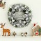 thumbnail image 1 of Guirnalda de guirnalda para puerta de 40 cm, adornos navideños de ratán para árbol de Navidad, decoración navideña para puerta., 1 of 7