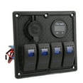 thumbnail image 3 of Gang Switch,4 Gang Rocker Switch RV Switch Panel Rocker Switch Panel Sleek Aesthetic, 3 of 8
