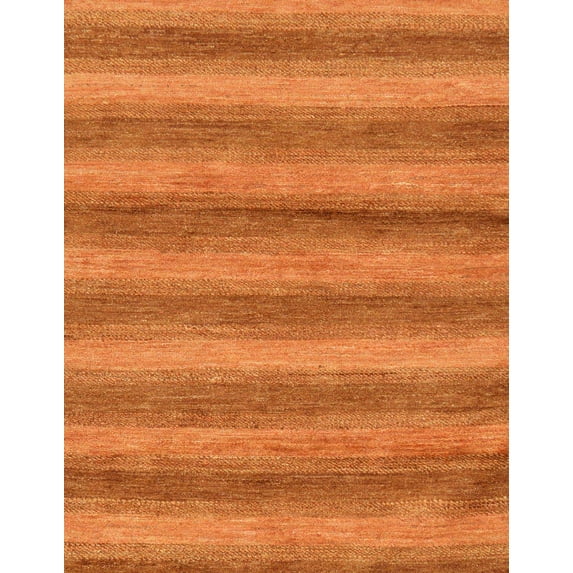 Ahgly Company Machine Washable Indoor Rectangle Abstract Orange Red Area Rugs, 7' x 10'