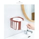 thumbnail image 3 of Soporte de papel para montaje en pared, caja de papel higiénico suave sin perforaciones ABS para baño, cocina, baño, color rojo, 3 of 4