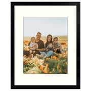 Golden State Art, 11x14 Black Picture/Shadowbox Frame - Ivory Mat for 8x10 Photo - Sawtooth Hangers for Wall Display - Great for Family Photos, Portraits, Baby Pictures (Black)
