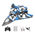 thumbnail image 1 of Avión de control remoto para exteriores, juguete volador con giro de 360 degree, 2 velocidades, ajustable y fijo. Azul con 2 pilas, 1 of 8
