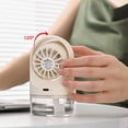 thumbnail image 5 of Mini Portable Fan, Hwkond Mini Desk Spray Fan Portable Spray Fan Usb Desk Fan Cooler 300ML Water Tank Spray Humidifier Tower Fan Bedroom Home Office Conditioning Fan, 5 of 5