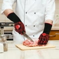 thumbnail image 5 of KingChii BBQ Gloves, 1472°F Heat Resistant Grilling Gloves with Non-Slip Silicone Grip, Long BBQ Oven Gloves for Grilling, Smoking, Cooking, Baking and Frying, Red, 5 of 9