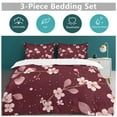 thumbnail image 2 of Cherry Blossom Floral Print Duvet Cover Set Themed Multicolor Polyester Bedding Set for Bedroom Decoration, 2 of 6