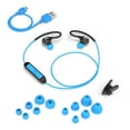 thumbnail image 3 of JLab Audio Fit 2.0 Bluetooth Wireless Sport Earbuds - Black / Blue - Titanium 10mm Drivers 6 Hour Battery Life Bluetooth 4.1 IP55 Sweat Proof Rating Extra Gel Tips Flexible Memory Wire, 3 of 6