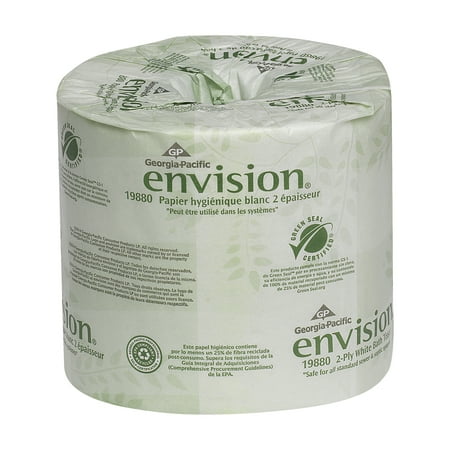 Envision® (19880/01) 2-Ply Toilet Paper by GP PRO (Georgia Pacific), White, 550 Sheets Per Roll, 80 Rolls Per