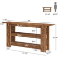 thumbnail image 2 of Finmind 63-Inch Solid Wood Console Table, Farmhouse Sofa Table Behind Couch with Storage Shelves, Entryway Furniture for Living Room, Hallway, Foyer, 2 of 6