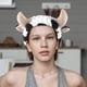 thumbnail image 2 of 1 Juego de diadema de Spa con estampado de vaca, banda para el pelo, diadema para lavarse la cara, muñequeras elásticas para mujeres y niñas, 2 of 7