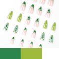 thumbnail image 5 of Fresh green swirl love & starburst press-on nails, nail art stickers，Practical Nail Art, 5 of 5