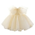 thumbnail image 4 of LYHaoo Girls Party Dress Elegant Embroidered Tutu Gown For Birthday Performance Flower Girl Formal Attire，Girls Casual Dresses Sizes 2-3 Years Yellow, 4 of 7