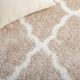 thumbnail image 6 of SAFAVIEH Tahoe Gerald Quatrefoil Shag Runner, 2' x 9', Beige/White, 6 of 10