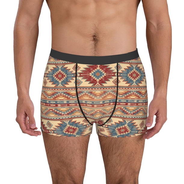 Fotbe Traditional Tribal Aztec Calzoncillos Tipo Boxer con Bolsa de Soporte Total para Hombre, X-Temp Fresco, Transpirable y de Secado Rápido-XX-Large