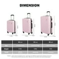 thumbnail image 4 of Travelhouse 3-Piece Hardside Luggage Set - Lightweight Spinner Suitcase with TSA Lock (20in/24in/28in),Pink, 4 of 7