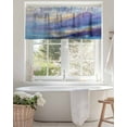 thumbnail image 5 of Curtain Valance for Windows,Abstract Mountain Oil Painting Kitchen Valances Rod Pocket Short Curtains,Natural Scene Graffiti Art Window Treatment Panel for Bedroom Bathroom 42x18in, 5 of 9