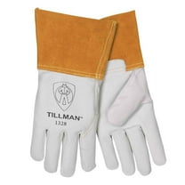 Tillman 1328 Top Grain Goatskin TIG Welding Gloves 4" Cuff, Medium