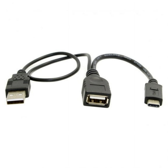 JSER USB-C Type-C USB 3.1 to USB 2.0 Female OTG Data Cable with Power for Cell Phone Tablet Laptop Macbook Pro