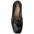 thumbnail image 4 of Journee Womens Malleah Loafer Style Stacked Heel Pumps, Widths Available, 4 of 8