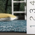 thumbnail image 4 of SAFAVIEH Courtyard Darin Botanical Indoor/Outdoor Area Rug, Turquoise, 8' x 10' Scalloped, 4 of 13