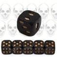 thumbnail image 4 of 5pcs, Black Antique Skull Dice - Perfect for Parties and Gaming, 4 of 4